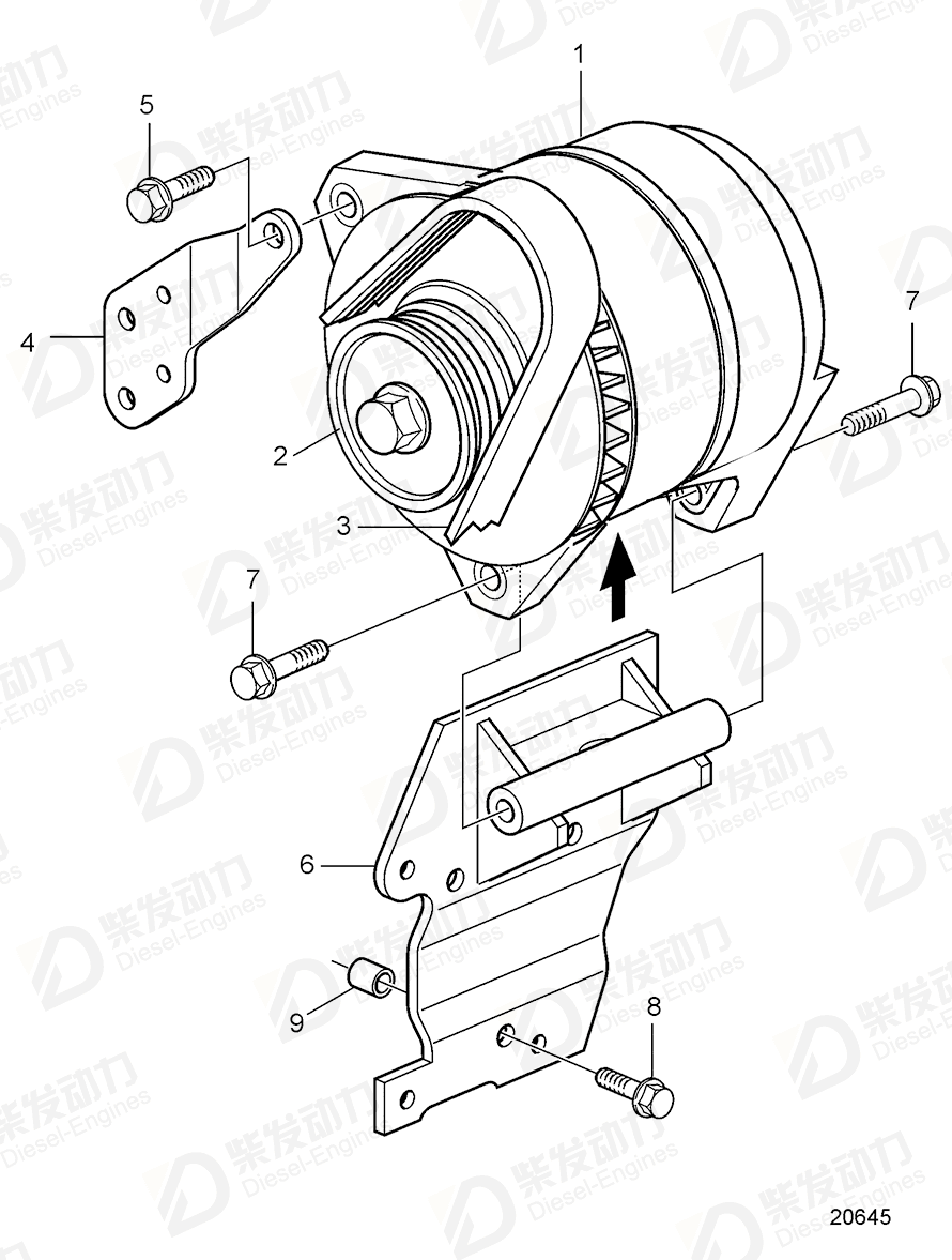 VOLVO Pulley 3195355 Drawing